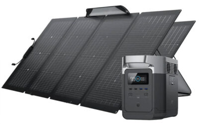 Unsere Ecoflow-Solarmodule und Stromstationen.